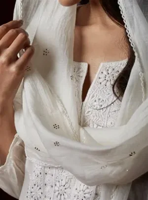 Ivory Chikankari Kurta